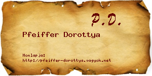 Pfeiffer Dorottya névjegykártya